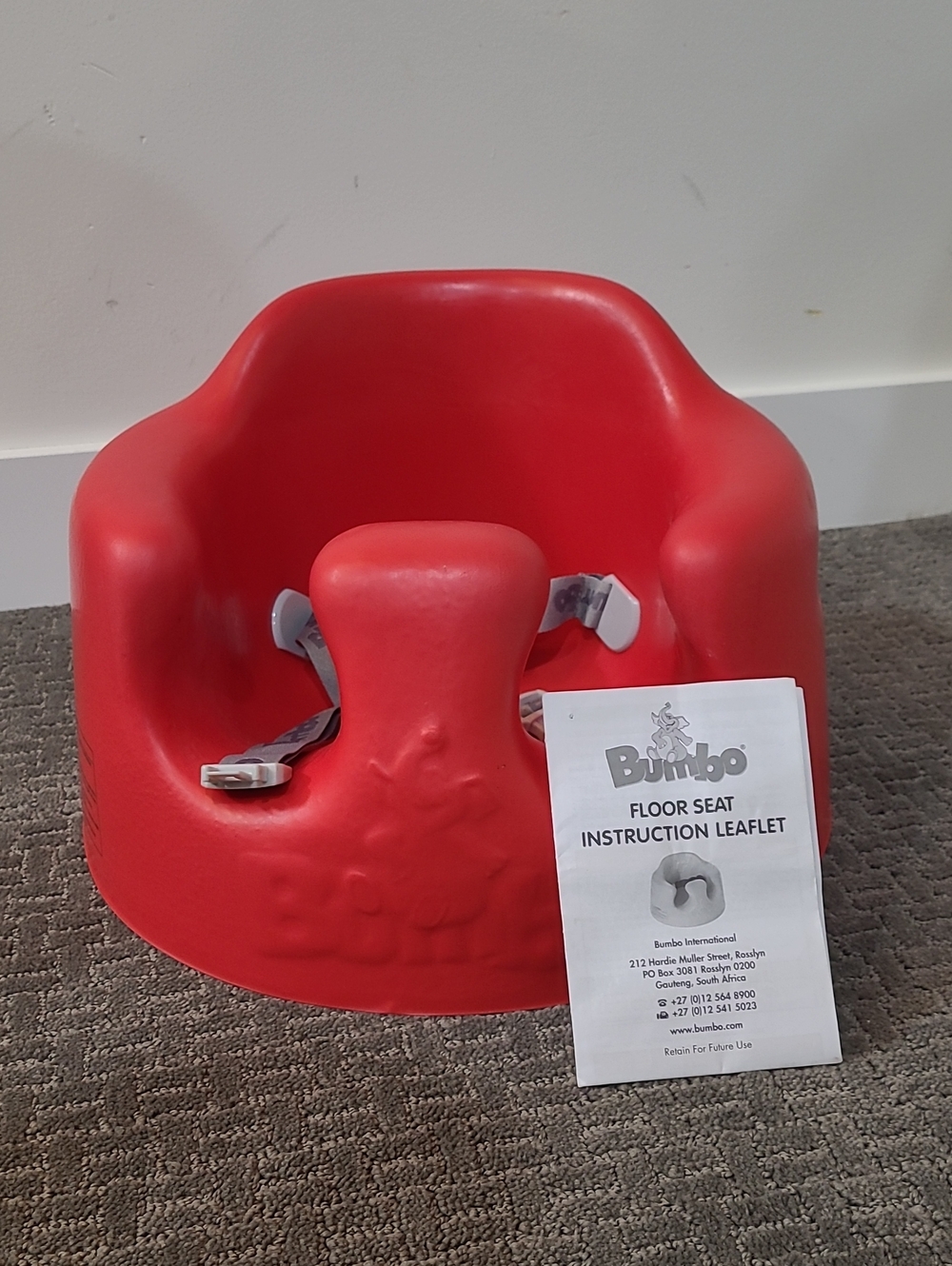 Red Bumbo Baby Floor Seat